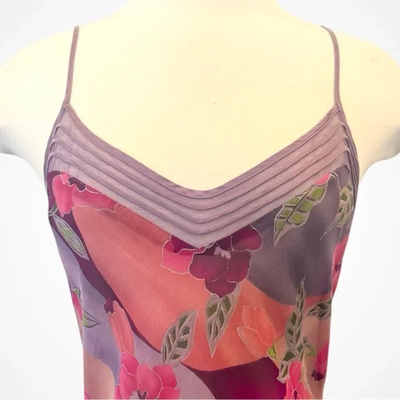 🌺SOLD🌺 2001 Victoria’s Secret Silk Chiffon Floral Vintage Maxi Gown Slip Dress - Picture 2 of 8